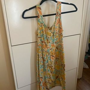 DejaVu Open Back Floral Retro Dress